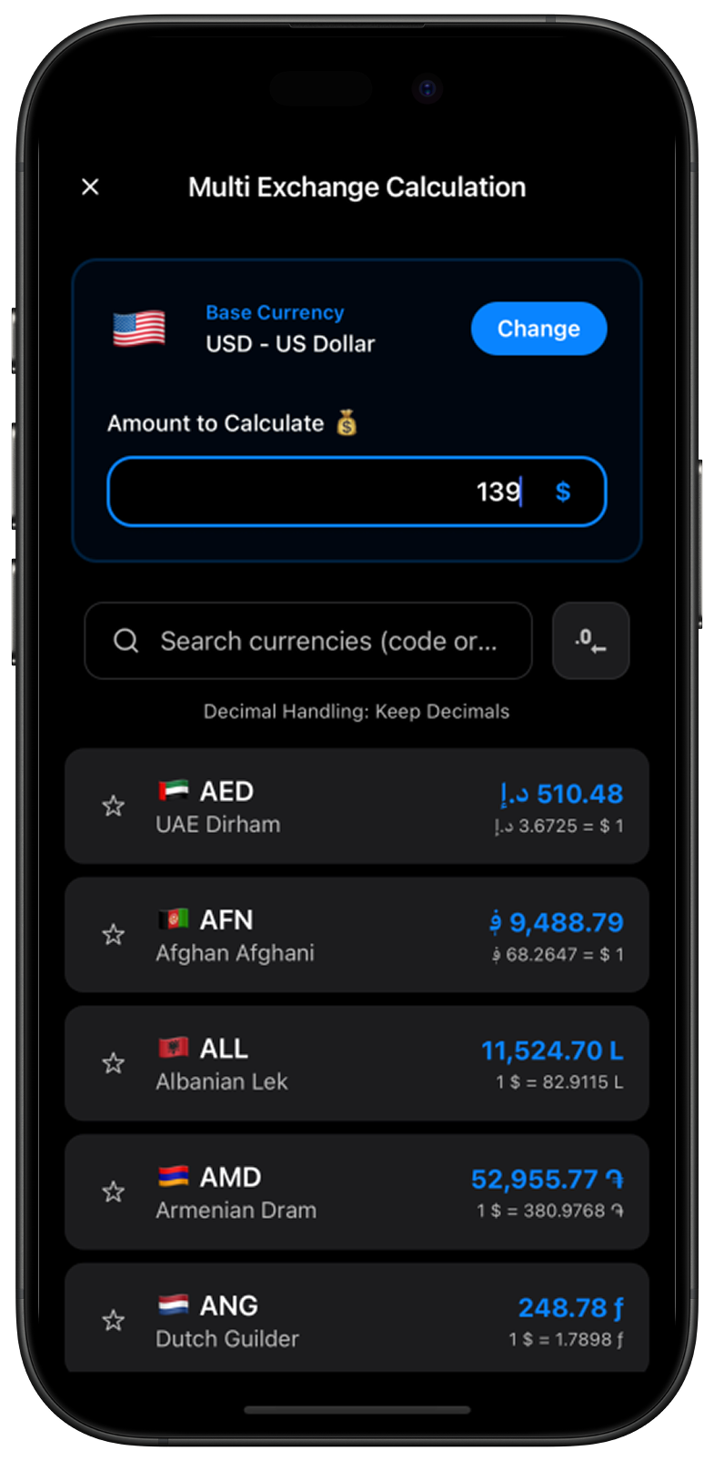 Multi-Currency Calculator